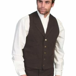 Scully Leather Company Men's Western Vest Collection: Rangewear Cotton Canvas