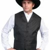 Scully Leather Company Men's Western Vest Collection: Rangewear Paisley Notched Lapels