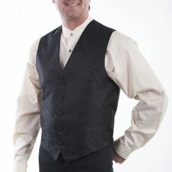 Scully Leather Company Men's Western Vest Collection: Rangewear Paisley No Lapels