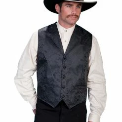 Scully Leather Company Men's Western Vest Collection: Rangewear Dragon Pattern
