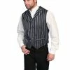 Scully Leather Company Men's Western Vest Collection: Rangewear Double Pinstripe