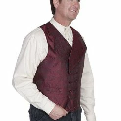 Scully Leather Company Men's Western Vest Collection: Rangewear Double Breasted Wide Lapels 12 Scully Leather Company Men's Western Vest Collection: Rangewear Double Breasted Wide Lapels