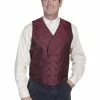 Scully Leather Company Men's Western Vest Collection: Rangewear Double Breasted Wide Lapels