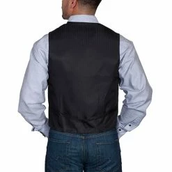 Scully Leather Company Men's Western Vest Collection: Rangewear Diamond Dot No Lapels