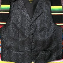 Scully Leather Company Men's Western Vest Collection: Rangewear Floral Stripe Notched Lapels
