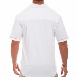 Scully Leather Company Men's Farthest Point Collection Shirt: Short Sleeve The Voyager White