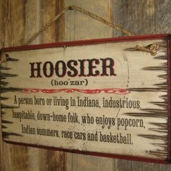 OutWest Shop Wall Sign Indiana: Hoosier