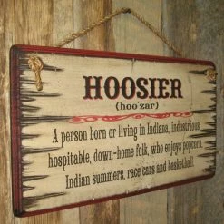 OutWest Shop Wall Sign Indiana: Hoosier