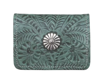 American West Handbags American West Tooled Collection: Leather Tri-Fold Wallet With Concho Ladies' 5 American West Handbags American West Tooled Collection: Leather Tri-Fold Wallet With Concho Ladies'