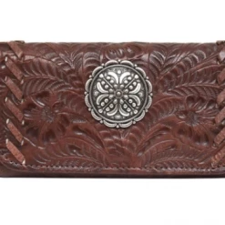 American West Handbags Ladies' American West Handbag Lariats & Lace Collection: Leather Tri-Fold Western Wallet