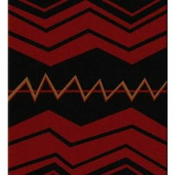 American Dakota Textiles Voices Collection: War Path Black Area Rugs Decor