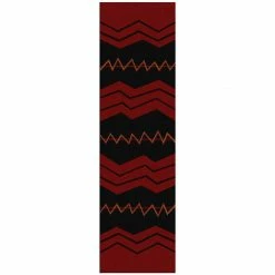 American Dakota Textiles Voices Collection: War Path Red Area Rugs Decor