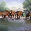 TXLC Custom Tile Western Art Tile: Artist Jack Sorenson "Cool Water"