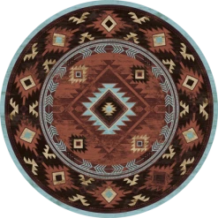 American Dakota Textiles Voices Collection: Whiskey River Rust Area Rugs