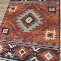American Dakota Textiles Voices Collection: Whiskey River Rust Area Rugs