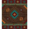 American Dakota Textiles Decor Voices Collection: Whiskey River Turquoise Area Rugs