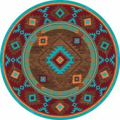 American Dakota Textiles Decor Voices Collection: Whiskey River Turquoise Area Rugs