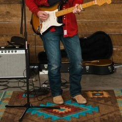 American Dakota Textiles Decor Voices Collection: Whiskey River Turquoise Area Rugs