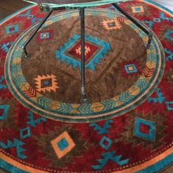 American Dakota Textiles Decor Voices Collection: Whiskey River Turquoise Area Rugs