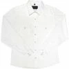 White Horse Apparel Ladies' Women's Western Shirt: White Horse Solid Broadcloth White