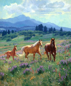 TXLC Custom Tile Western Art Tile: Artist Claire Goldrick "Wild In Bloom" Made In The USA For Home 3 TXLC Custom Tile Western Art Tile: Artist Claire Goldrick "Wild In Bloom" Made In The USA For Home