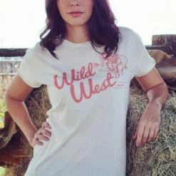 Original Cowgirl Clothing T-Shirts: Wild West Destroyed Tee Ladies'