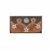 American West Handbags American West Handbag Desert Wildflower Collection: Leather Tri-Fold Western Wallet