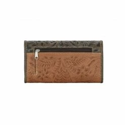 American West Handbags American West Handbag Desert Wildflower Collection: Leather Tri-Fold Western Wallet