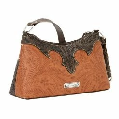 American West Handbags American West Handbag Desert Wildflower Collection: Leather Western Zip Top Shoulder Bag Ladies'
