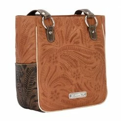 American West Handbags Ladies' American West Handbag Desert Wildflower Collection: Leather Western Zip Top Tote