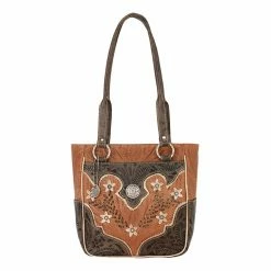 American West Handbags Ladies' American West Handbag Desert Wildflower Collection: Leather Western Zip Top Tote
