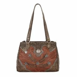 American West Handbags American West Handbag Desert Wildflower Collection: Leather Western Multi Compartment Organizer Tote Ladies'