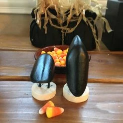 Edith Herbert John Decor Folk Art Navajo Hand Carved XSmall Crow