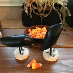 Edith Herbert John Decor Folk Art Navajo Hand Carved XSmall Crow