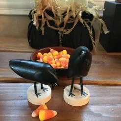 Edith Herbert John Decor Folk Art Navajo Hand Carved XSmall Crow