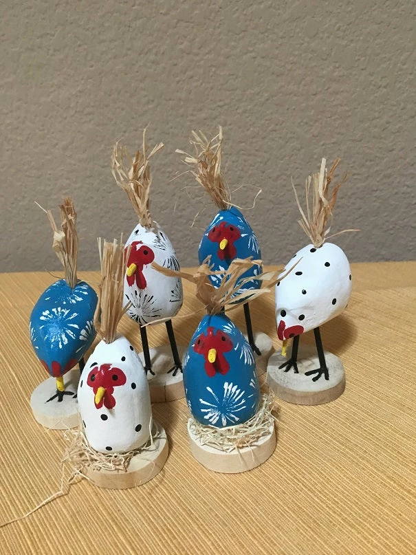Edith Herbert John Folk Art Navajo Hand Carved XSmall Pecking Chickens Decor 10 Edith Herbert John Folk Art Navajo Hand Carved XSmall Pecking Chickens Decor
