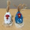 Edith Herbert John Folk Art Navajo Hand Carved XSmall Nesting Chickens Decor
