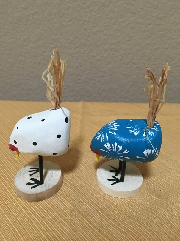 Edith Herbert John Folk Art Navajo Hand Carved XSmall Pecking Chickens Decor 4 Edith Herbert John Folk Art Navajo Hand Carved XSmall Pecking Chickens Decor