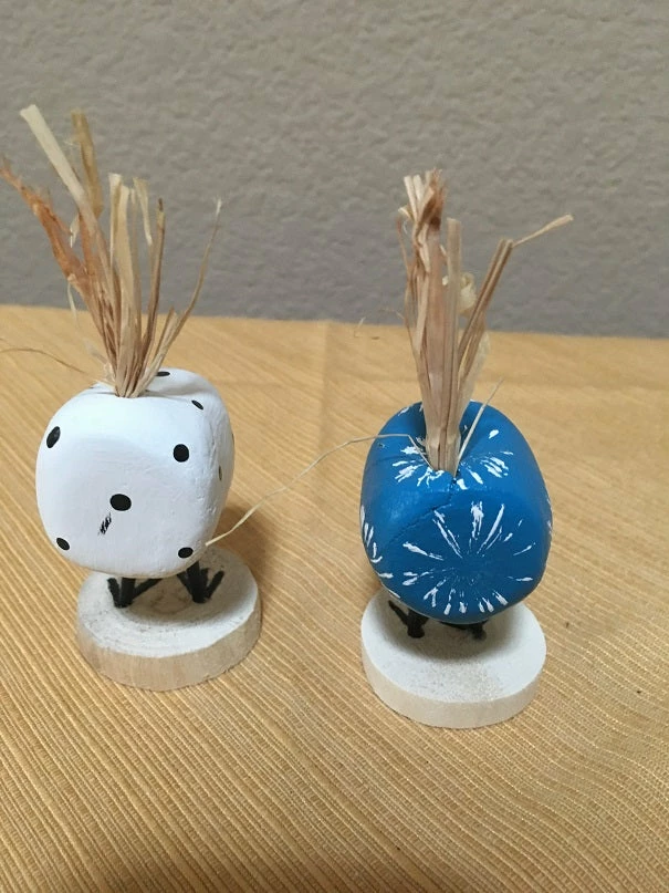 Edith Herbert John Folk Art Navajo Hand Carved XSmall Pecking Chickens Decor 5 Edith Herbert John Folk Art Navajo Hand Carved XSmall Pecking Chickens Decor