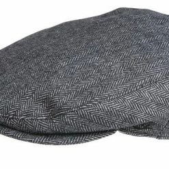 Conner Handmade Hats Vintage Inspired Cap: Alfred Gentleman's Drivers Cap Grey Herringbone Ladies'